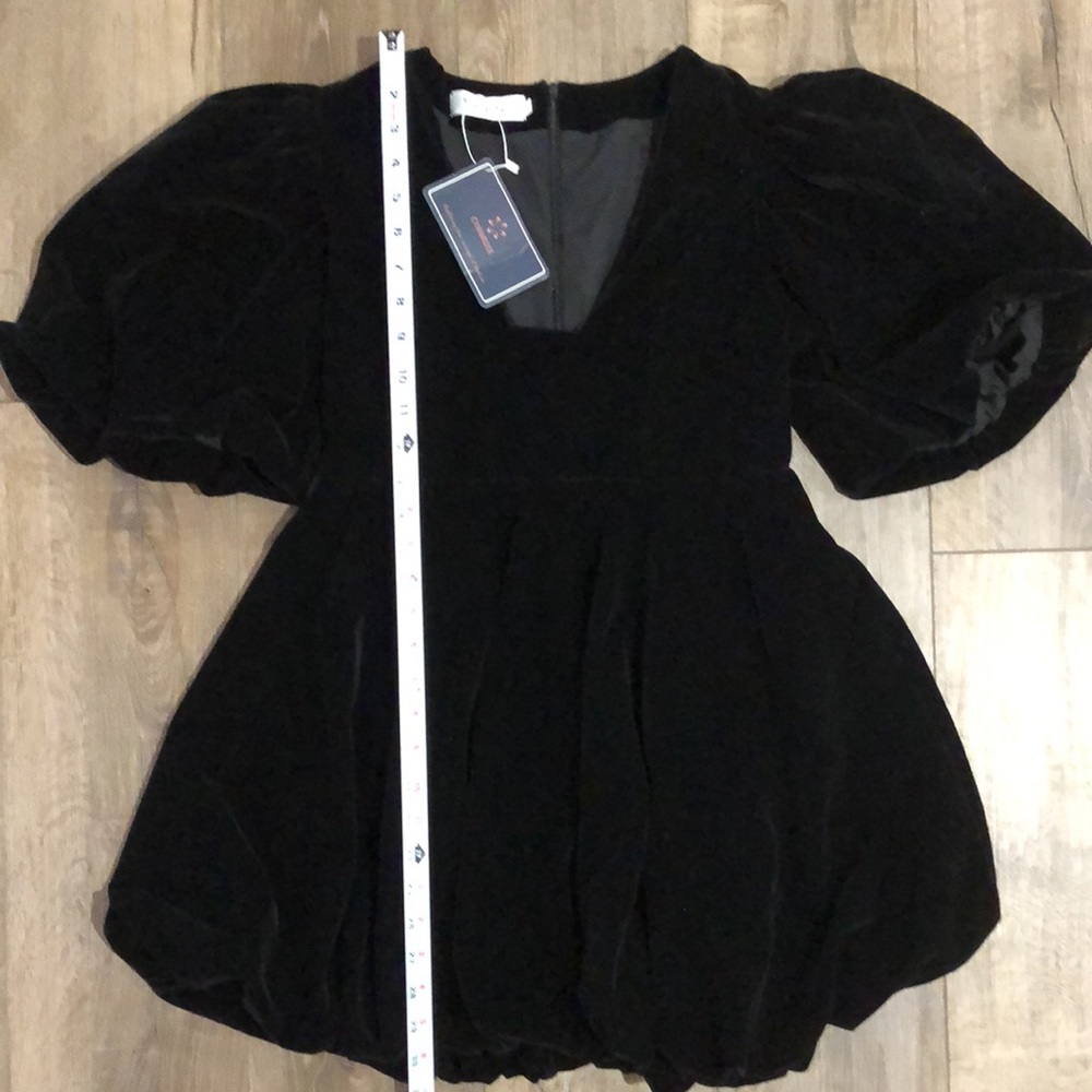 NWT - YFFS Cyanrose Velvet Peplum Mini Dress - Picture 10 of 13